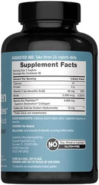 NeoCell Marine Collagen Peptides Supplement | 180 Caplets | with Hyaluronic Acid | Double Strength Formula | Nails, Skin, & Hair
