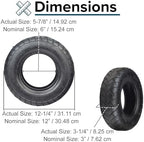 AlveyTech 4.10/3.50-6 (300/70-6 Alternative) Tire for ActiveCare Medical Prowler 3310 & 3410 Scooters - Replacement Scooter Mobility Tire for Afikim Afiscooter C3, C4, S4 (Compatible to LRB402309-05)