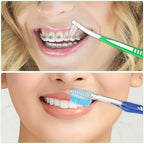 4 Pack Orthodontic Toothbrush for Braces Brushes for Teeth with Interproximal Head Double Ended Soft Bristles for Ortho Brace Teeth Cleaning