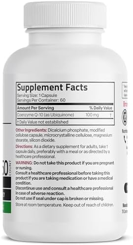 Bronson CoQ10 100 MG High Potency Cellular Energy Production, 60 Vegetarian Capsules