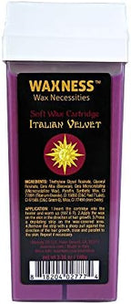 Waxness Italian Velvet Soft Wax Cartridge – Pack of 4 × 3.38 oz (100 g) – Premium Synthetic Strip Wax Roll-On for Face & Body, Professional Use – Made in Italy