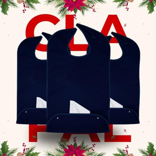 Adult Bibs for Men & Women, Dress ‘n Dine Clothing Protectors for Eating