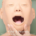 PVC Oral Nasal Intubation Manikin with Tooth Alert Device Simulator Airway Management Trainer Intubation Head Teaching Teaches,Nursing Mannequin