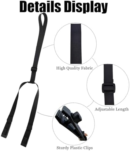 Clip and Pull Dressing Aid, Adjustable Length Pants Wearing Assist Tool Device, Pants Aid Tool for Elderly, Disabled, Seniors, Pregnant,Injuries (Black 1)
