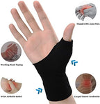 Thumb Wrist Arthritis Gloves (2Pcs), Elastic Compression Sleeves Fingerless Glove with Gel Pad for Arthritis,Tendonitis,Carpal Tunnel,Rheumatoid,Typing, Breathable Compression Gloves for Women & Men