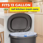 Hefty Essentials Drawstring 13 Gallon Kitchen Trash Bags, 120 Count, Tall Unscented Trash Bags for Kitchens, Home Offices, or Laundry Rooms, Easy to Tie, Lift, and Carry, White