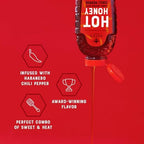 Nate's Hot Honey - 100% Pure Honey Infused with Habanero Chili Pepper Flakes, Award-winning Taste - 16 oz Squeeze Bottle