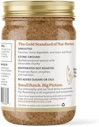 Philosopher Foods - Naked Crunchy Organic Sprouted Almond Butter - 16 oz - Stone Ground Regenerative Organic Crunchy Almond Nut Butter No Sugar Added