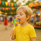 24pk Jumbo Rainbow Swirl Lollipops - Extra Large 2.75" Individually Wrapped Carnival Suckers on Sticks for Kids Party Favors, Birthday Candy Bulk