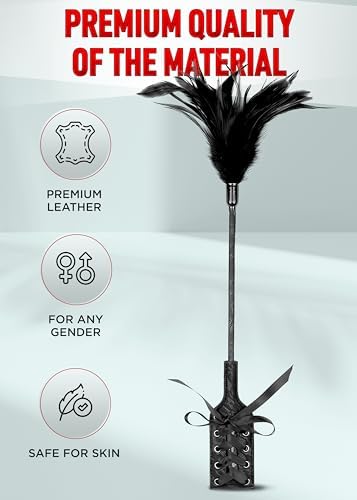 Feather Tickler Satin Blindfold Mask Perfect for Cosplay Role Play Adult French Crop Feather Toy Kit