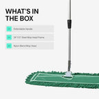 24 Inch Green Commercial Dust Mop & Floor Sweeper with Extendable Handle – Mop for Hardwood, Tile, and Concrete Floor Cleaning