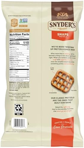 Snyder's of Hanover Snaps Pretzels, 16 Oz Bag