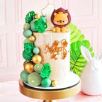JeVenis Lion Cake Topper Lion Birthday Decoration Safari Animal Cake Toppers Safari Cake Topper Wild One Cake Decorations