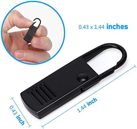 Metal Zipper Pull Replacement for Luggage: YZSFIRM 8Pcs Black Zipper Tab