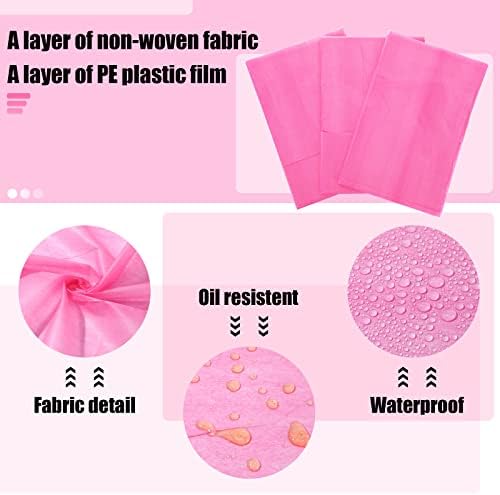 30 Pieces Massage Table Sheets 31 x 79 Inches Large Disposable Bed Table Cover Spa Bed Covers Non-woven Massage tablecloth Flat and Fitted Sheets for Waterproof Bed(Pink)