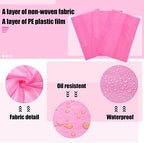 30 Pieces Massage Table Sheets 31 x 79 Inches Large Disposable Bed Table Cover Spa Bed Covers Non-woven Massage tablecloth Flat and Fitted Sheets for Waterproof Bed(Pink)