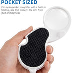 Magnifying Glass with Light, 5X Pocket Magnifier, Lightweight LED Illuminated Magnifying Glass for Reading, Macular Degeneration, Inspection, Jewellery, Coins, Hobbies & Crafts
