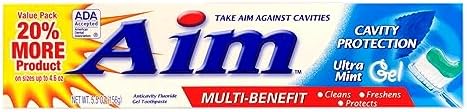 Aim Cavity Protection Anticavity Fluoride Toothpaste Ultra Mint, 5.5 OZ