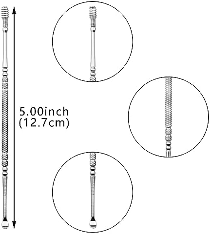 12 Pack Ear Spiral Cleaning Tools for Ear Stainless Steel 360 Degree Spiral Massage Double-Head Ear Cleaner for Women and Men (Gold and Silver)