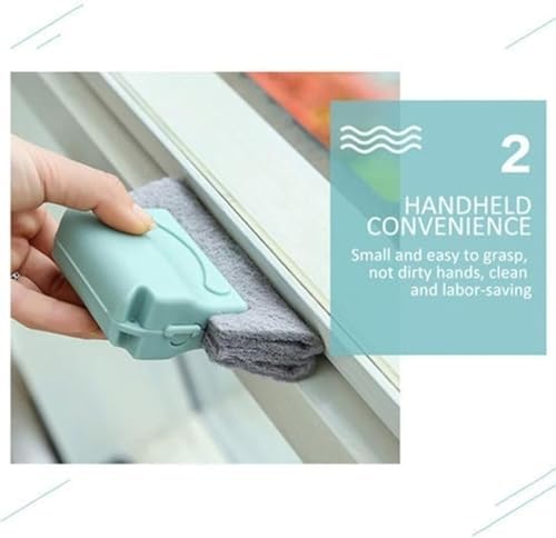 Magic Window Groove Cleaning Brush, New Window Groove Cleaning Brush Tools Set, Sliding Door for Sliding Door, Sill, Tile Lines, Shutter (Beige)