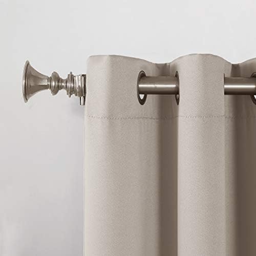 Sun Zero Becca Energy Efficient Grommet Curtain Panel, 40" x 84", Stone