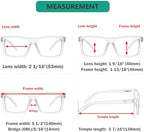 Eyekepper 5-pack Oversized Reading Glasses Square Large Frame Readers for Men and Women - Clear +1.50