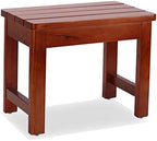 Waterproof Bathroom Stool for Elderly Bath Chair Wood Shower Bench Adult Non-Slip Wooden Shower seat Bathtub Spa Change Shoes Stool Shaving Stool Shower Foot Rest Household Portable Seat