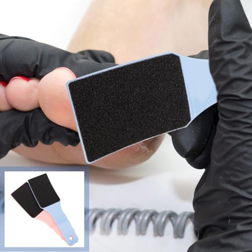 Double Sided Foot Files with Curved Ergonomic Handles Plastic Foot Scrubbers for Callus Removal Dead Skin Exfoliation Care Tools Set