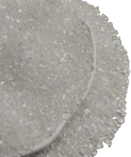 White Sugar Sprinkles, Edible Crystal Rock Sugar for Baking, Cupcakes Topper, Cookies Cake Decorating, Ice Cream Topping, Birthday Party Valentines Christmas Supplies