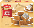 Bikaji Besan Burfi | Halwa 12 oz (340g), Traditional Gram Flour Sweet, Authentic Indian Mithai, Soft & Rich Besan Barfi, Festive Dessert & Gifting Sweet Box, Ready-to-Eat Indian Sweet Treat