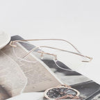 Eyekepper Titanium Rimless Reading Glasses Frameless Rectangle Oval Readers Women Men Gold +1.75