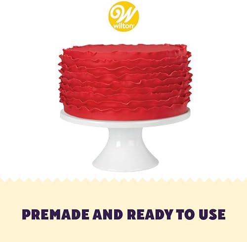 Wilton Red Fondant for Cake Decorating Premade, Vanilla Flavored, Easy to Roll & Ready to Use, 23.9 oz.