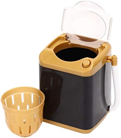 Mini Washing Machine,ANGGREK Cleansing Machine Children Toy Gift Electric Mini Washing Machine Cosmetic Tool (Golden)