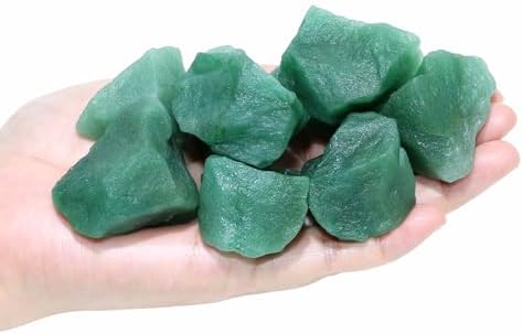 Green Aventurine Crystals, Bulk Crystals, Crystals and Healing Stones, Rocks for Tumbling, Amathesis Crystal, Raw Crystals Bulk, Calcite Crystal for Decoration, Wicca, Reiki, Chakra(1LB)