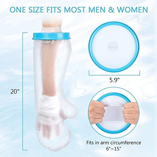 Arm Cast Cover for Shower, Adult Forearm Cast and Bandage Protector for Showering, Bathing, Cast Watertight Covers Injured Arm Broken Wrist Burned Hand Wound