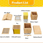 Bee Hive Starter Kit – Automatic Beehive Box Set for Easy Beekeeping, Complete Bee Hive Boxes for Beginners