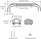 12 Inch Anti Slip Shower Grab Bar, Munzong Stainless Steel Bathroom Grab Bar, Satin Brushed Nickel Knurled Bathroom Balance Bar,Safety Hand Rail Support Handicap Elderly Senior Assist Bath Handle