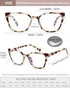 EYEURL Cat Eye Reading Glasses for women - 5 Pack Blue Light Blocking Reading Glasses Ladies +1.50 Fashion Square Frames Magnification with Spring Hinge