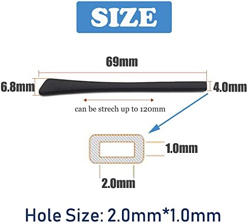 Eyeglass Replacement Temples,Silicone Glasses End Tips Ear Sock Pieces Sleeve for Thin Metal Glasses Legs,8 Pairs