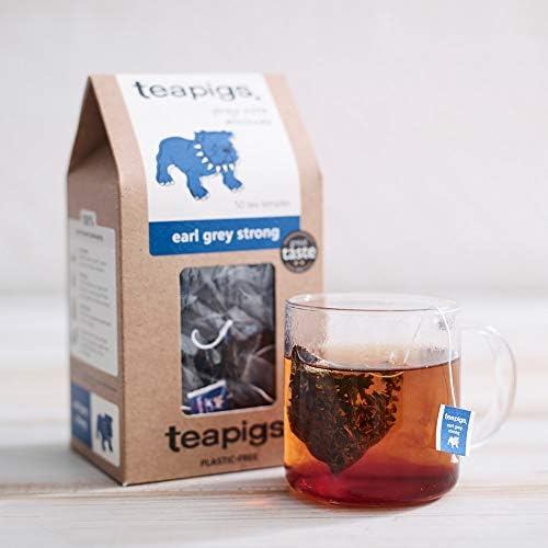 Teapigs Earl Grey Strong Tea Made With Whole Tea Leaves, Natural Ingredients, Non-GMO, Bold Bergamot Flavor – 50 Count (1 Pack of 50 Teabags)