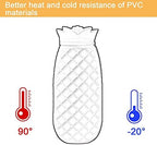 Hot Water Bottle,Warm Hot Water Bag,Rubber Hot Water Pouch,Hot Water Bag for Cosy Nights,Pain Relief,Back,Neck and Shoulders - Great Gift for Women (Color : A)
