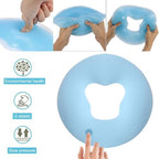 Silicone Face Massage Pillow,SPA Beauty Face Relax Headrest,Salon Skin Care Soft Overlay Travel Head Support,Bule