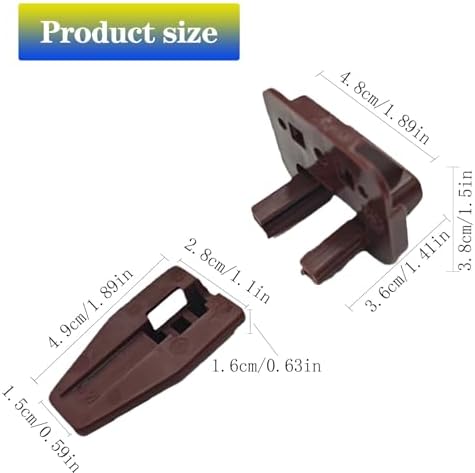 10 sets for kenlin Drawer Slide Track Guide Glide - Replacement Parts for Dressers and Nightstands - Bottom Mount - Brown (10)