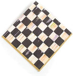 MacKenzie-Childs Courtly Check Black & Gold Paper Dinner Napkins (20 Count)