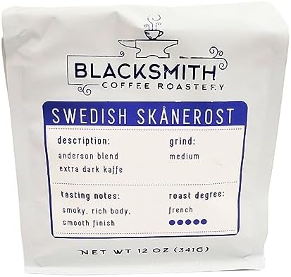 Blacksmith Shop Swedish Skanerost Ground Coffee, 12 oz. (2 pack)
