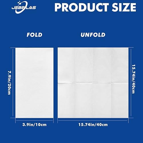 JEBBLAS 200Pack Disposable Guest Towels, Disposable Paper Napkins, Bathroom Napkins Guest Disposable, 15.7''x15.7''Paper Hand Towel for Kitchen, Parties, Wedding, Thanksgiving