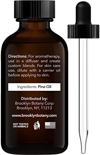Brooklyn Botany Pine Essential Oil - 100% Pure and Natural - Premium Grade Oil with Dropper - for Aromatherapy and Diffuser - 1 Fl Oz