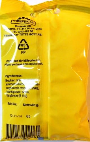 10 x 65g Filidutter Banan salt sweet sour vegan candy bag