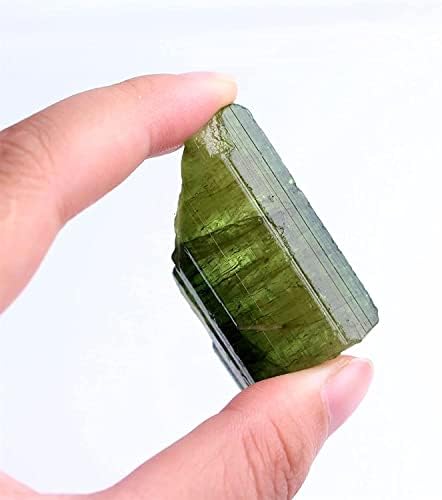 1PC Natural Green Tourmaline Quarzt Rough Stone Raw Gemstone Mineral Specimen Irregular Crystals Collection Reiki Healing (Color : Green, Size : 5 15g)