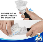 MR.SIGA Soap Dispensing Dish Brush Refills, 4 Pack
